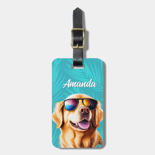 Gepäckanhänger Golden Retriever (Vorderseite vertikal)