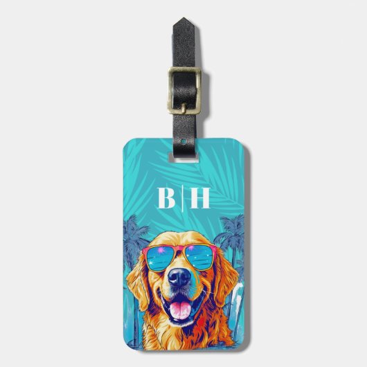 Gepäckanhänger Golden Retriever (Vorderseite vertikal)