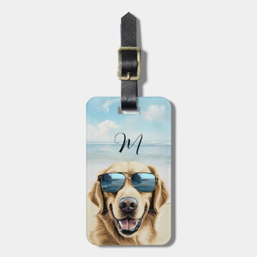 Gepäckanhänger Golden Retriever (Vorderseite vertikal)