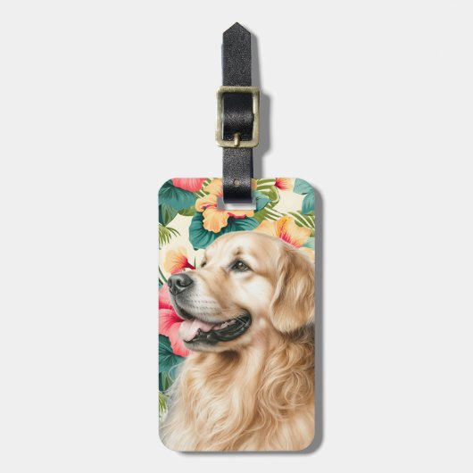 Gepäckanhänger Golden Retriever (Vorderseite vertikal)