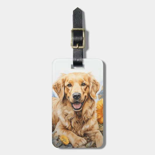 Gepäckanhänger Golden Retriever (Vorderseite vertikal)