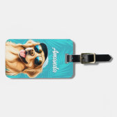 Gepäckanhänger Golden Retriever (Vorderseite horizontal)