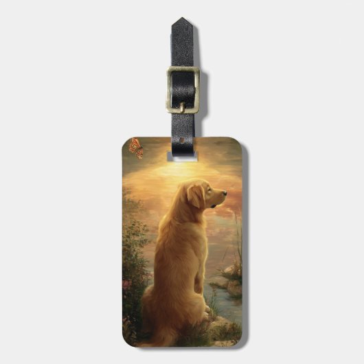 Gepäckanhänger Golden Retriever (Vorderseite vertikal)