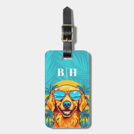 Gepäckanhänger Golden Retriever (Vorderseite vertikal)