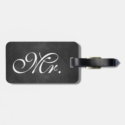 Gepäckanhänger Herr-Chalkboard (Rückseite horizontal)