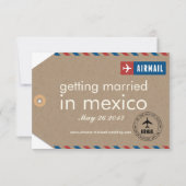 Gepäckanhänger Hochzeitdatum Rett Kraft Papier Save The Date (Rückseite)