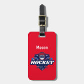 Gepäckanhänger Hockey Geber - Personalisiert - Nam (Vorderseite vertikal)