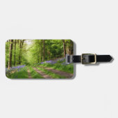 Gepäckanhänger. Hölzerne Straße des Bluebell Gepäckanhänger (Vorderseite horizontal)