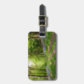 Gepäckanhänger. Hölzerne Straße des Bluebell Gepäckanhänger (Vorderseite vertikal)