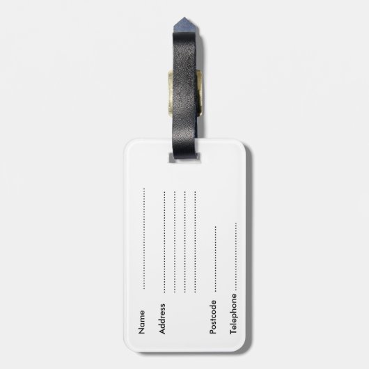 Gepäckanhänger. Hölzerne Straße des Bluebell Gepäckanhänger (Rückseite vertikal)