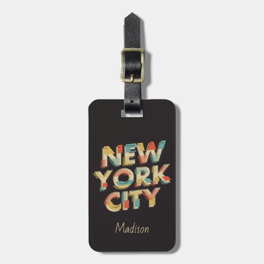 Gepäckanhänger in New York City (Vorderseite vertikal)