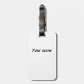 Gepäckanhänger in Rosa und Rot Streifen (Rückseite vertikal)