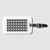 Gepäckanhänger in Schwarzweiß (Vorderseite (Horizontal))