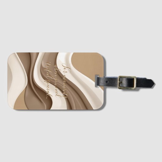 Gepäckanhänger in stilvoller Grafik (Vorderseite (Horizontal))