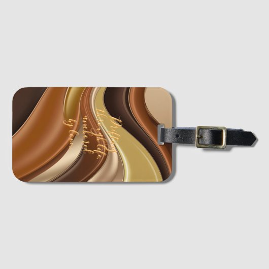 Gepäckanhänger in stilvoller Grafik (Vorderseite (Horizontal))