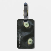 Gepäckanhänger - Katzenaugen beobachten (Rückseite vertikal)