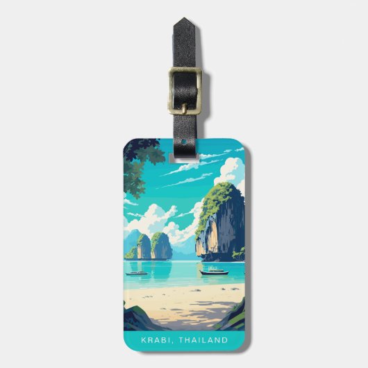 Gepäckanhänger Krabi Thailand Reise (Vorderseite vertikal)