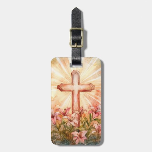 Gepäckanhänger Kreuz (Vorderseite vertikal)