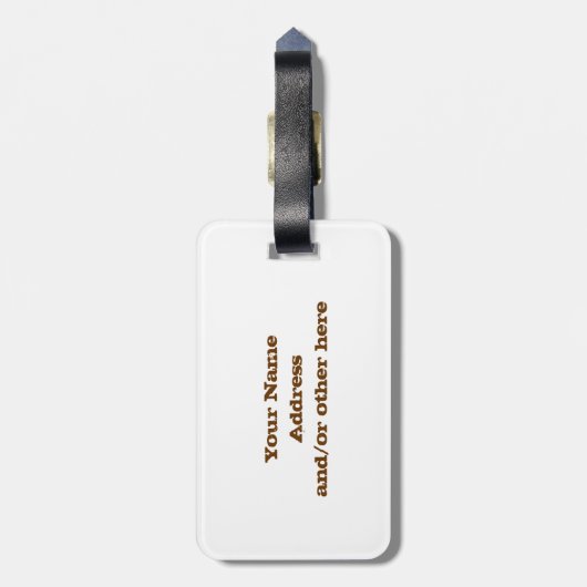 Gepäckanhänger Longhorns Texas (Rückseite vertikal)