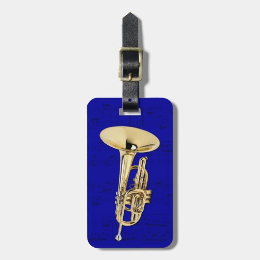 Gepäckanhänger - Mellophone - wählen Sie Farbe (Vorderseite vertikal)