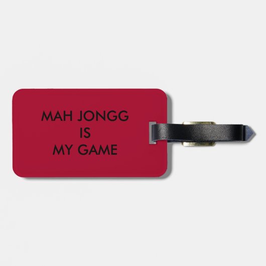 Gepäckanhänger Milliamperestunde Jongg (mahjong) (Rückseite horizontal)