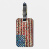Gepäckanhänger mit amerikanischer Flagge (Rückseite vertikal)