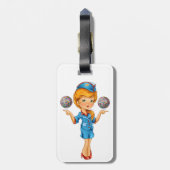 Gepäckanhänger mit Angabe auf der Rückseite (Rückseite vertikal)