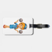 Gepäckanhänger mit Angabe auf der Rückseite (Rückseite horizontal)