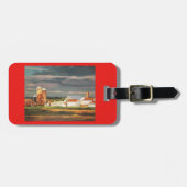 Gepäckanhänger mit Bauernhofszene (Vorderseite horizontal)