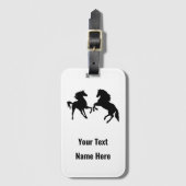 Gepäckanhänger mit benutzerdefinierten Textnamen u (Vorderseite Vertikal)