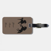 Gepäckanhänger mit benutzerdefinierten Textnamen u (Rückseite horizontal)