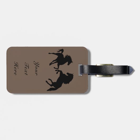 Gepäckanhänger mit benutzerdefinierten Textnamen u (Rückseite horizontal)