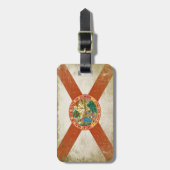 Gepäckanhänger mit beunruhigter Flagge von Florida (Vorderseite vertikal)