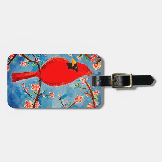 Gepäckanhänger mit Charlie-Kardinal (Vorderseite horizontal)