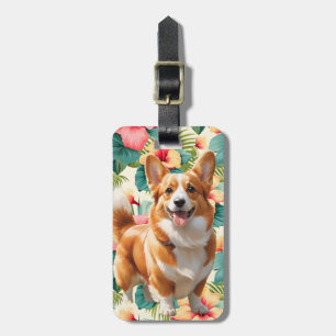 Gepäckanhänger mit Corgi-Motiv