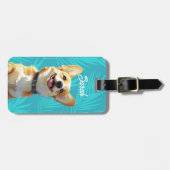 Gepäckanhänger mit Corgi-Motiv (Vorderseite horizontal)
