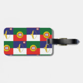 Gepäckanhänger mit den Flaggen Portugals und der A (Rückseite horizontal)