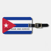 Gepäckanhänger mit der Flagge Kubas (Vorderseite horizontal)