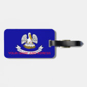 Gepäckanhänger mit der Flagge Louisianas, USA (Rückseite horizontal)