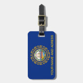 Gepäckanhänger mit der Flagge New Hampshire, USA (Vorderseite vertikal)