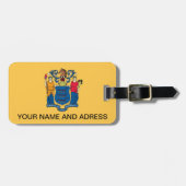 Gepäckanhänger mit der Flagge New Jersey, USA (Vorderseite horizontal)