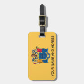 Gepäckanhänger mit der Flagge New Jersey, USA (Vorderseite vertikal)