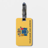 Gepäckanhänger mit der Flagge New Jersey, USA (Rückseite vertikal)