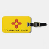 Gepäckanhänger mit der Flagge New Mexico, USA (Vorderseite horizontal)