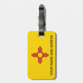 Gepäckanhänger mit der Flagge New Mexico, USA (Rückseite vertikal)