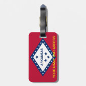 Gepäckanhänger mit der Flagge von Arkansas, USA (Rückseite vertikal)