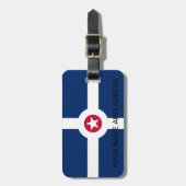 Gepäckanhänger mit der Flagge von Indianapolis Cit (Vorderseite vertikal)