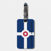 Gepäckanhänger mit der Flagge von Indianapolis Cit (Rückseite vertikal)