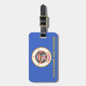 Gepäckanhänger mit der Flagge von Minnesota, USA (Vorderseite vertikal)