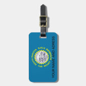 Gepäckanhänger mit der Flagge von South Dakota, US (Vorderseite vertikal)